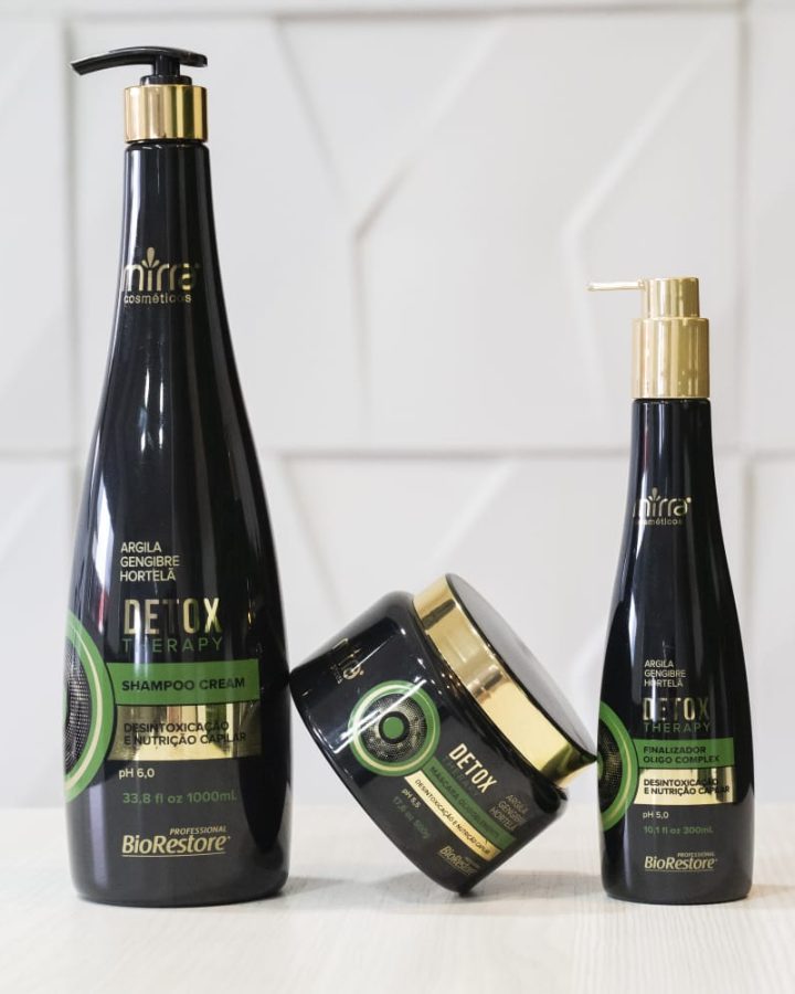 Shampoo, máscara e finalizador BioRestore Detox Therapy